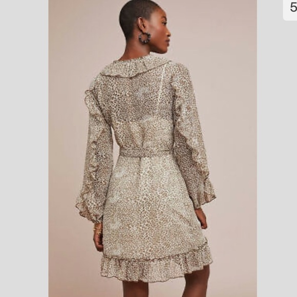 Anthropologie Ranna Gill ruffled leopard print dress - Picture 2 of 12